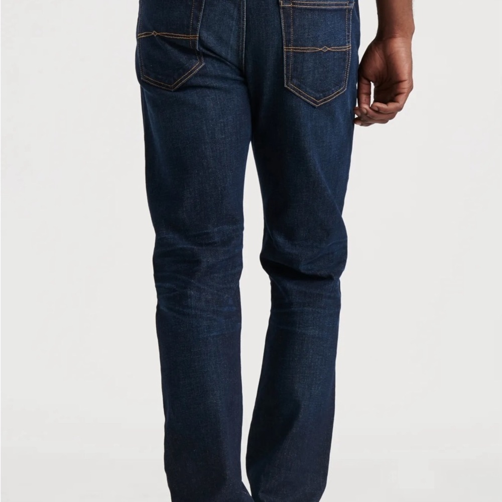 Lucky Brand Men's Dark Blue Straight Jeans 410 Athletic Slim 38/30
